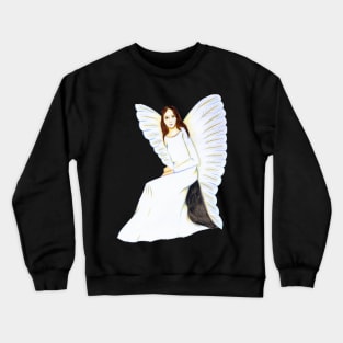 Guardian Angel, I am always here- Dark Grey Crewneck Sweatshirt